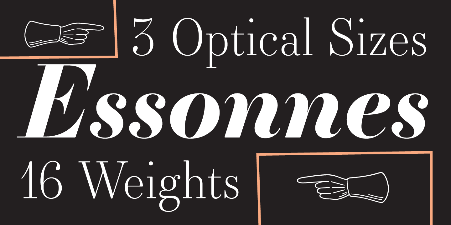 Beispiel einer Essonnes Headline Italic-Schriftart